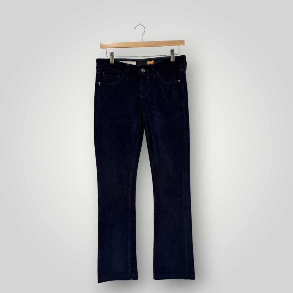 Pilcro and the Letterpress Stet Navy Blue Corduroy Pants Womens 26 Slim Straight